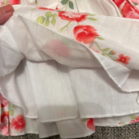 First Impressions Dress w/ Bloomer Bottoms - Pink Green Floral 6-9M - Picture 4 of 7